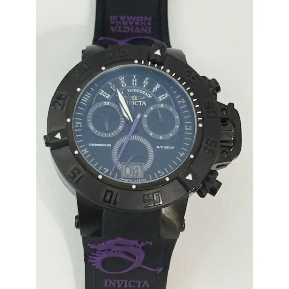 Invicta Men's Subaqua Noma III Swiss Chronograph Silicone Black Dial Watch 10190